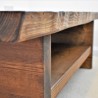 Rustic wooden coffee table with shelf – handmade & sturdy, crafted in the UK with a natural wax finish