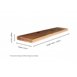 Handmade rustic wooden floating shelf with a sleek design.