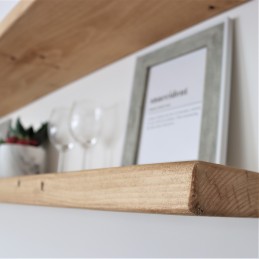 Flat Floating Shelf 9x2 – Handmade wooden floating shelf with a durable wax finish, crafted in the UK