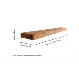 Flat Floating Shelf 6x2 – Minimalist wooden floating shelf for modern interiors.