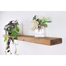Flat Floating Shelf 6x2 – Minimalist wooden floating shelf for modern interiors.