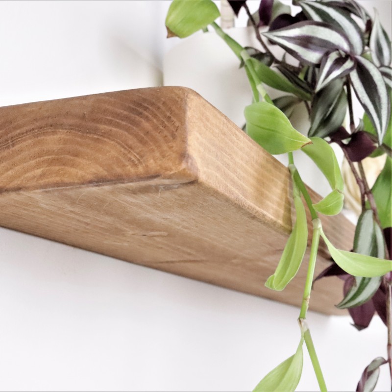 Flat Floating Shelf 6x2 – Minimalist wooden floating shelf for modern interiors.