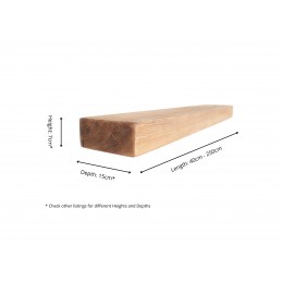 Flat Chunky Floating Shelf 6x3 – Handmade rustic wooden shelf with a durable wax finish.