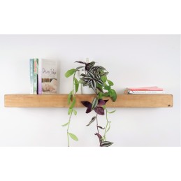 Flat Chunky Floating Shelf 6x3 – Handmade rustic wooden shelf with a durable wax finish.