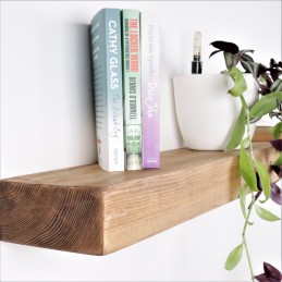 Flat Chunky Floating Shelf 6x3 – Handmade rustic wooden shelf with a durable wax finish.