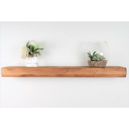 Round Chunky Floating Shelf 6x3 – Handmade rustic wooden floating shelf with a natural wax finish