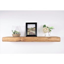 Round Chunky Floating Shelf 9x3 – Handmade rustic wooden floating shelf with a durable wax finish.