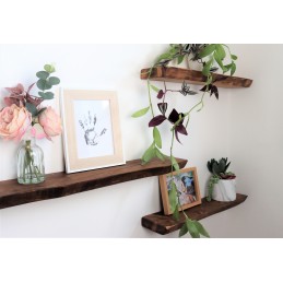 Live Edge Floating Shelf 6x1.5 – Handmade wooden floating shelf with a live edge, crafted in the UK.