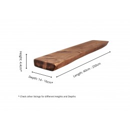 Live Edge Floating Shelf 6x2 – Handmade wooden floating shelf with a live edge, crafted in the UK