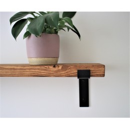 Flat wooden shelf 6x2 with scaffolding brackets