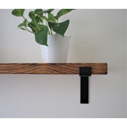 Flat wooden shelf 9x2 with scaffolding brackets