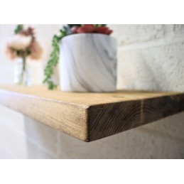 Flat Floating Shelf 12x1.5 – Handmade wooden floating shelf with a durable wax finish, crafted in the UK