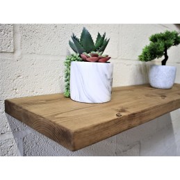 Flat Floating Shelf 12x1.5 – Handmade wooden floating shelf with a durable wax finish, crafted in the UK
