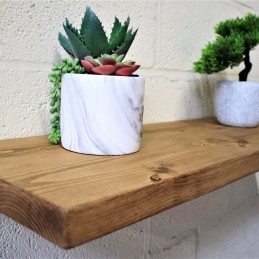 Flat Floating Shelf 12x2 – Handmade rustic wooden floating shelf with a durable wax finish, crafted in the UK