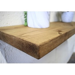 Flat Floating Shelf 12x2 – Handmade rustic wooden floating shelf with a durable wax finish, crafted in the UK