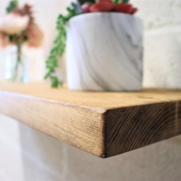 Flat Floating Shelf 12x2 – Handmade rustic wooden floating shelf with a durable wax finish, crafted in the UK