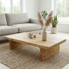 Rustic wooden coffee table – handmade & sturdy with a natural wax finish, crafted in the UK
